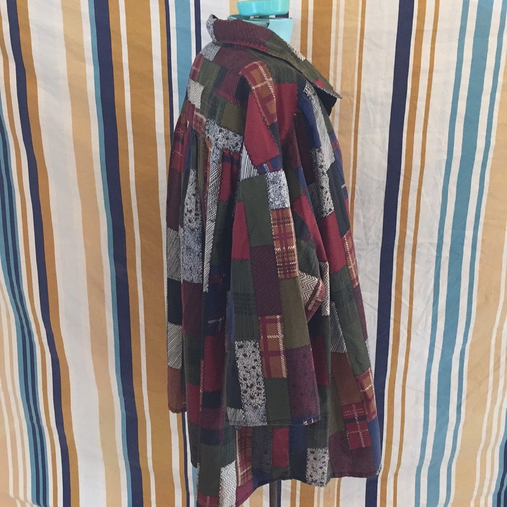 Vintage Romans Patchwork Print Button Down Shirt - image 5